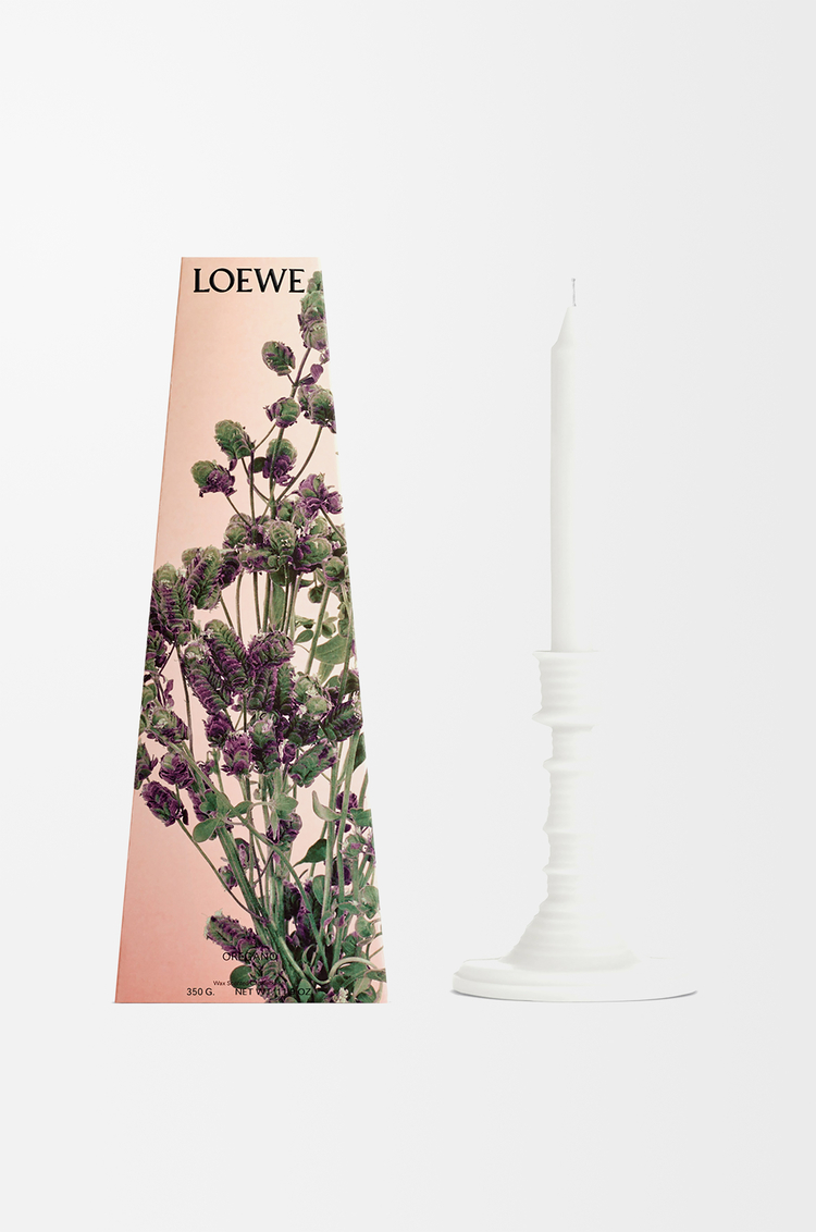 LOEWE Candelabro de cera Oregano Blanco