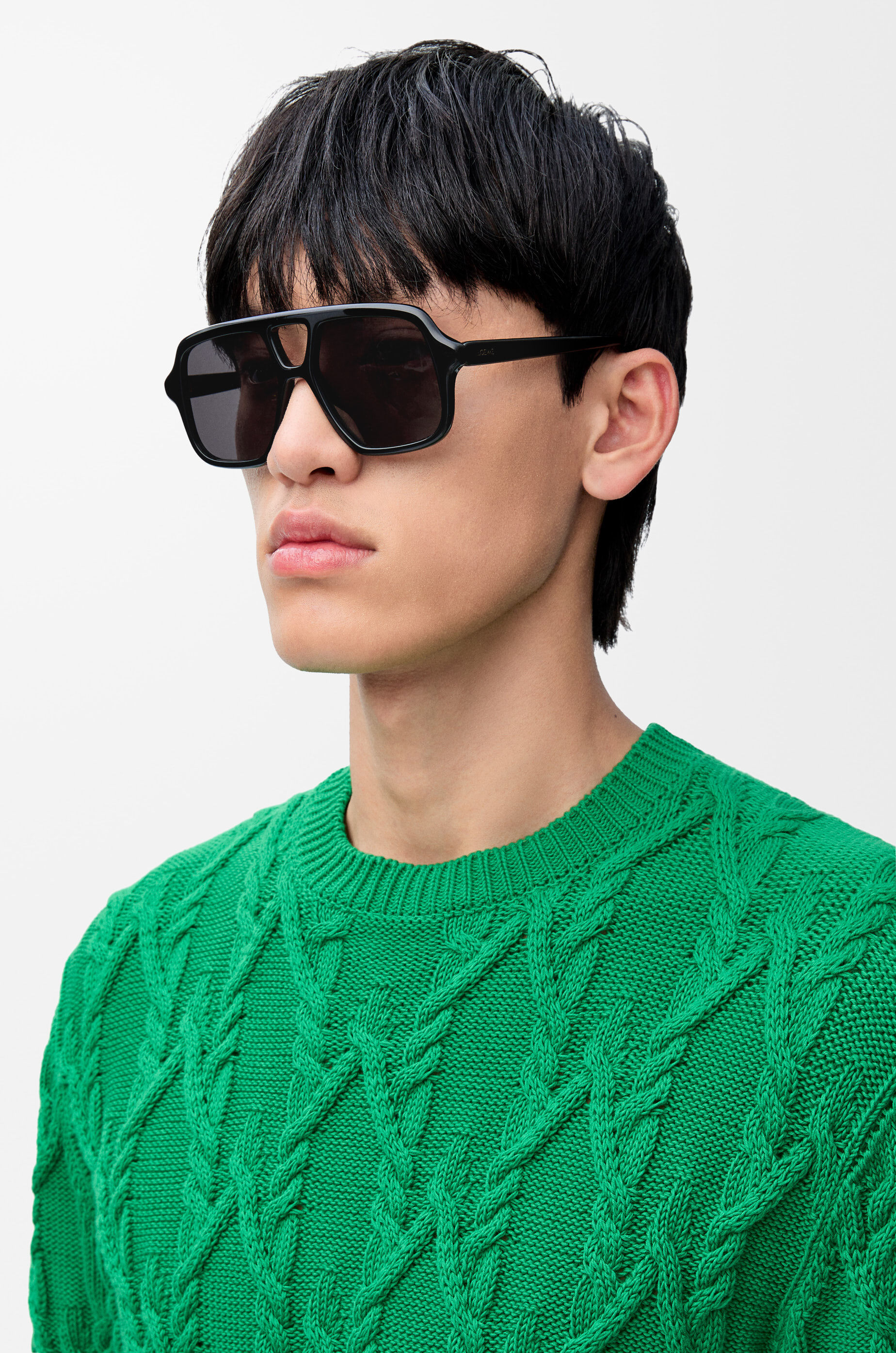 高速配送 サングラス スリム アビエイター ブラック LOEWE - 小物