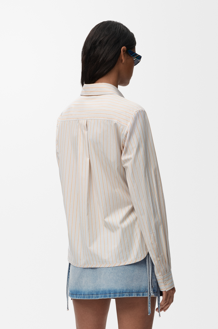 LOEWE 棉质衬衫 米色/橙色