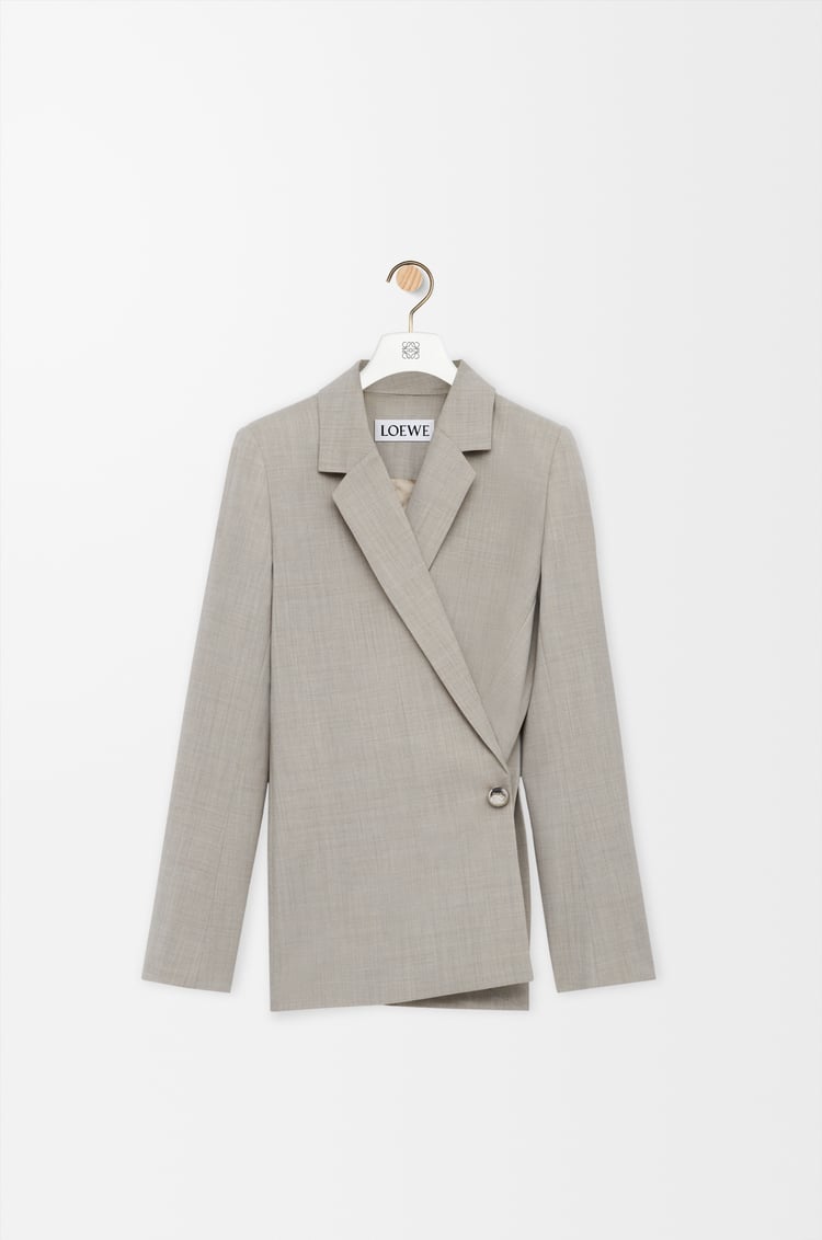 LOEWE Jacket in wool Light Beige Melange