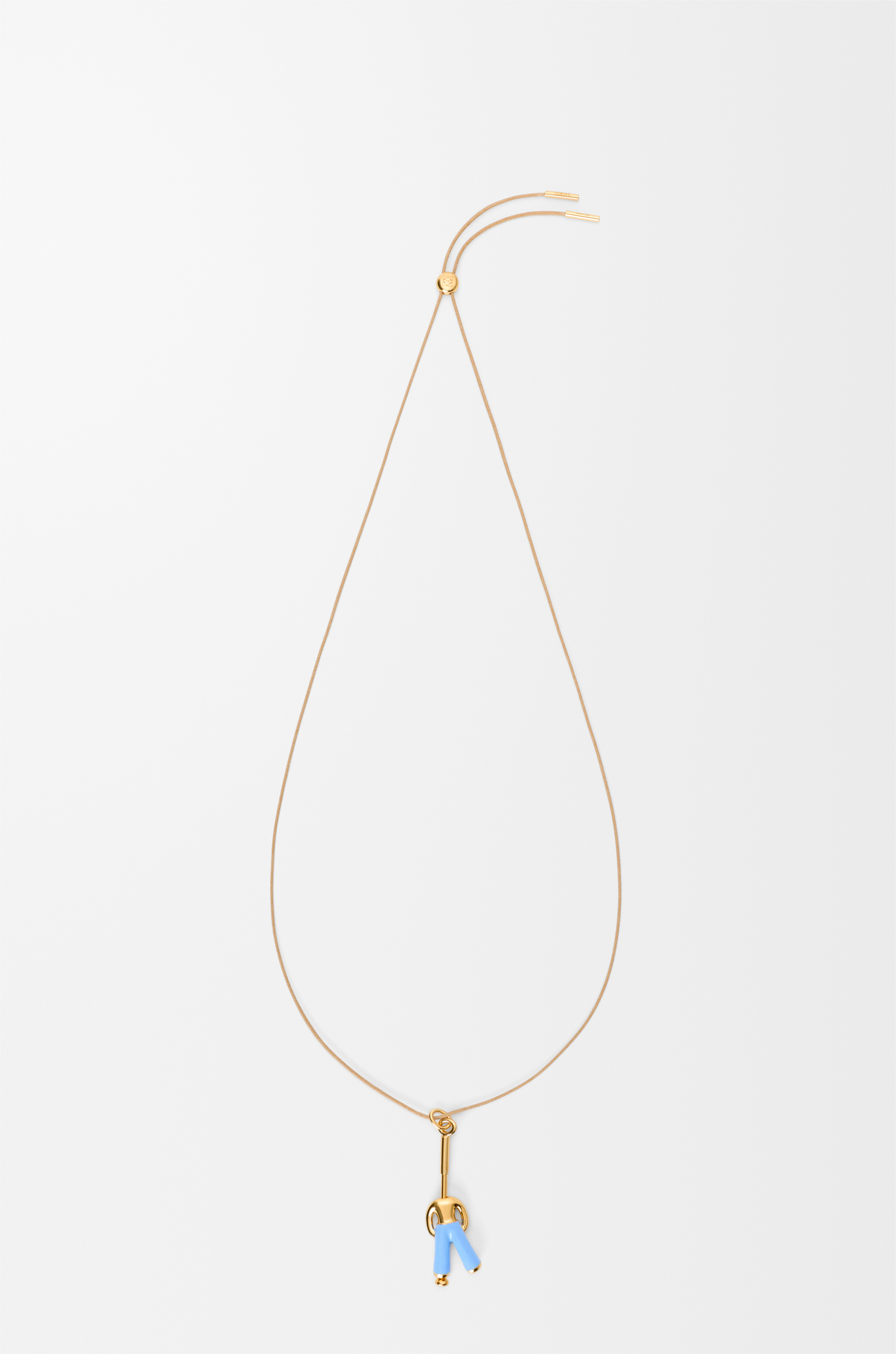 LOEWE Collar Standing Acrobat en plata de ley y esmalte Oro/Azul