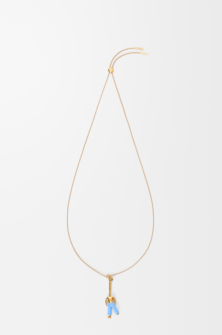 Standing Acrobat necklace in sterling silver and enamel