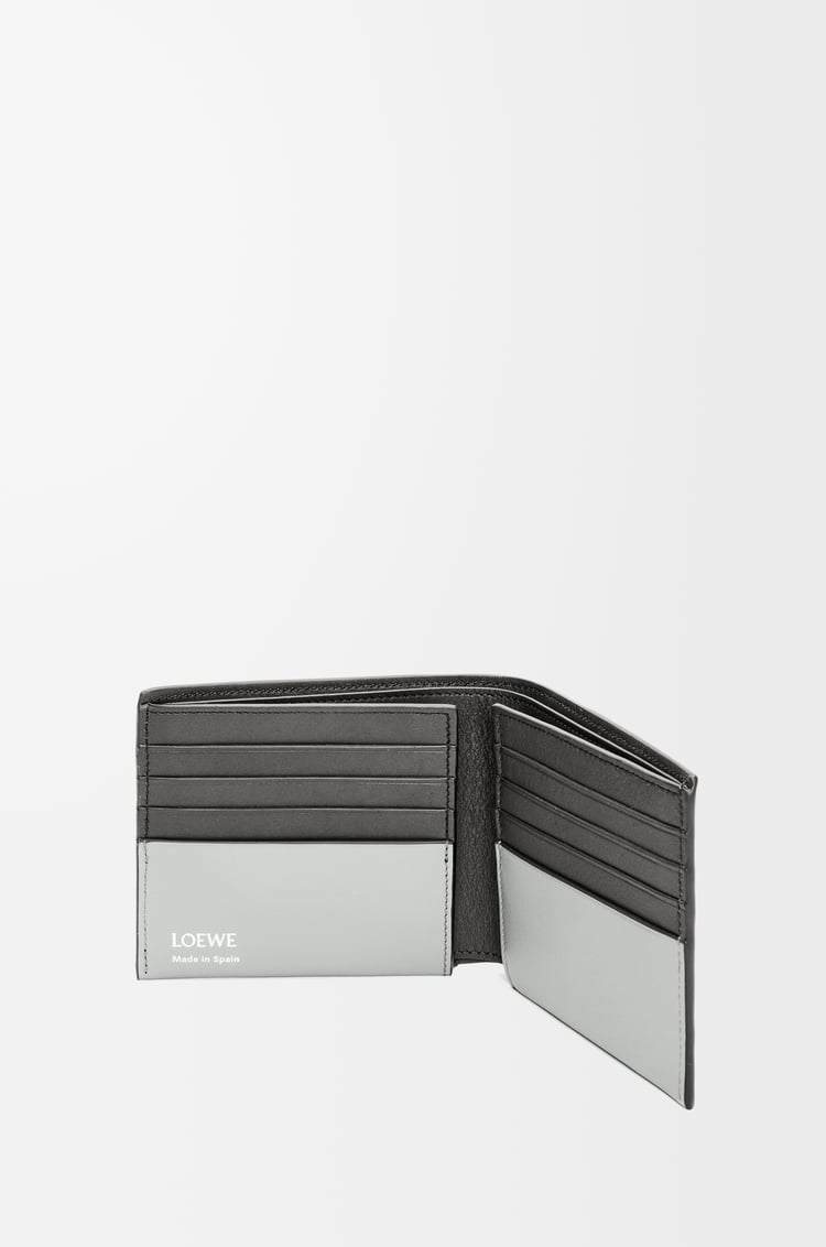 LOEWE Bifold wallet in shiny nappa calfskin Pearl Grey/Dark Grey