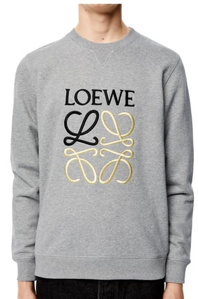 LOEWE Anagram sweatshirt in cotton Grey Melange