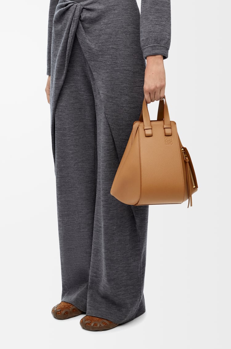 LOEWE Small Hammock bag in soft grained calfskin Toffee