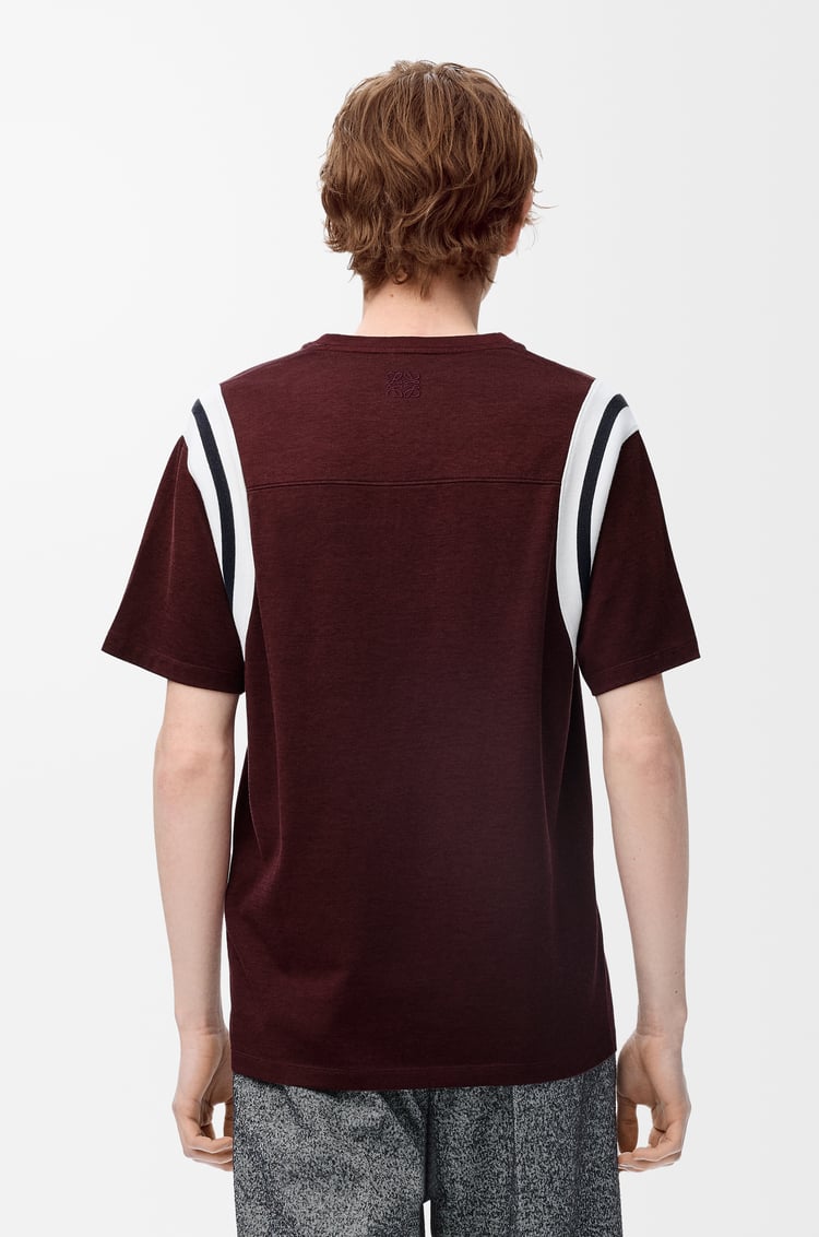 LOEWE T-shirt classique en coton et viscose Bordeaux