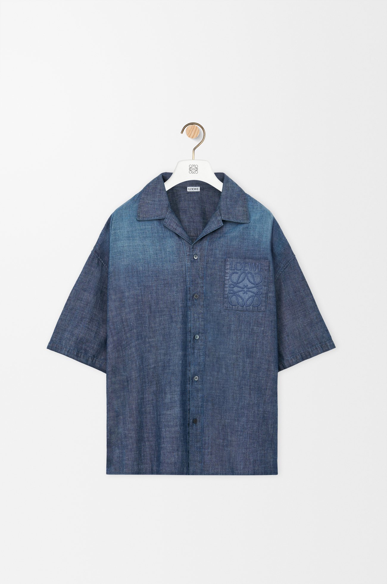 LOEWE ショートスリーブ シャツ（コットン） ウォッシュドブルー