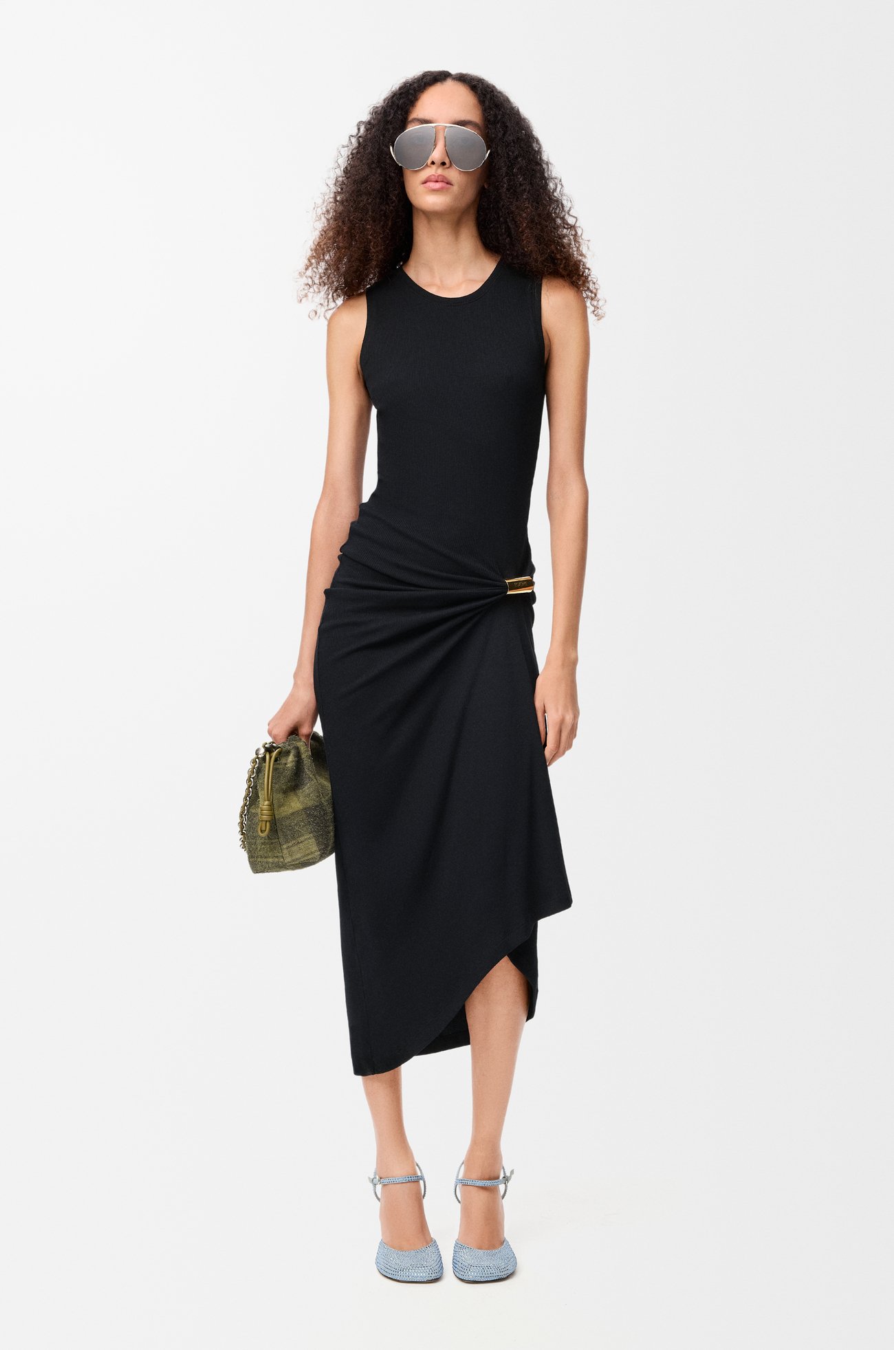 LOEWE Tank dress in cotton Black