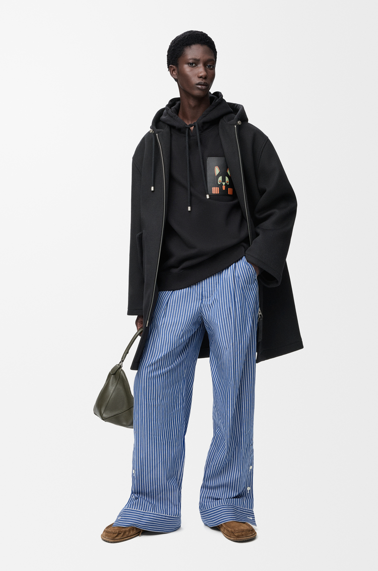 LOEWE Hooded coat in wool Black