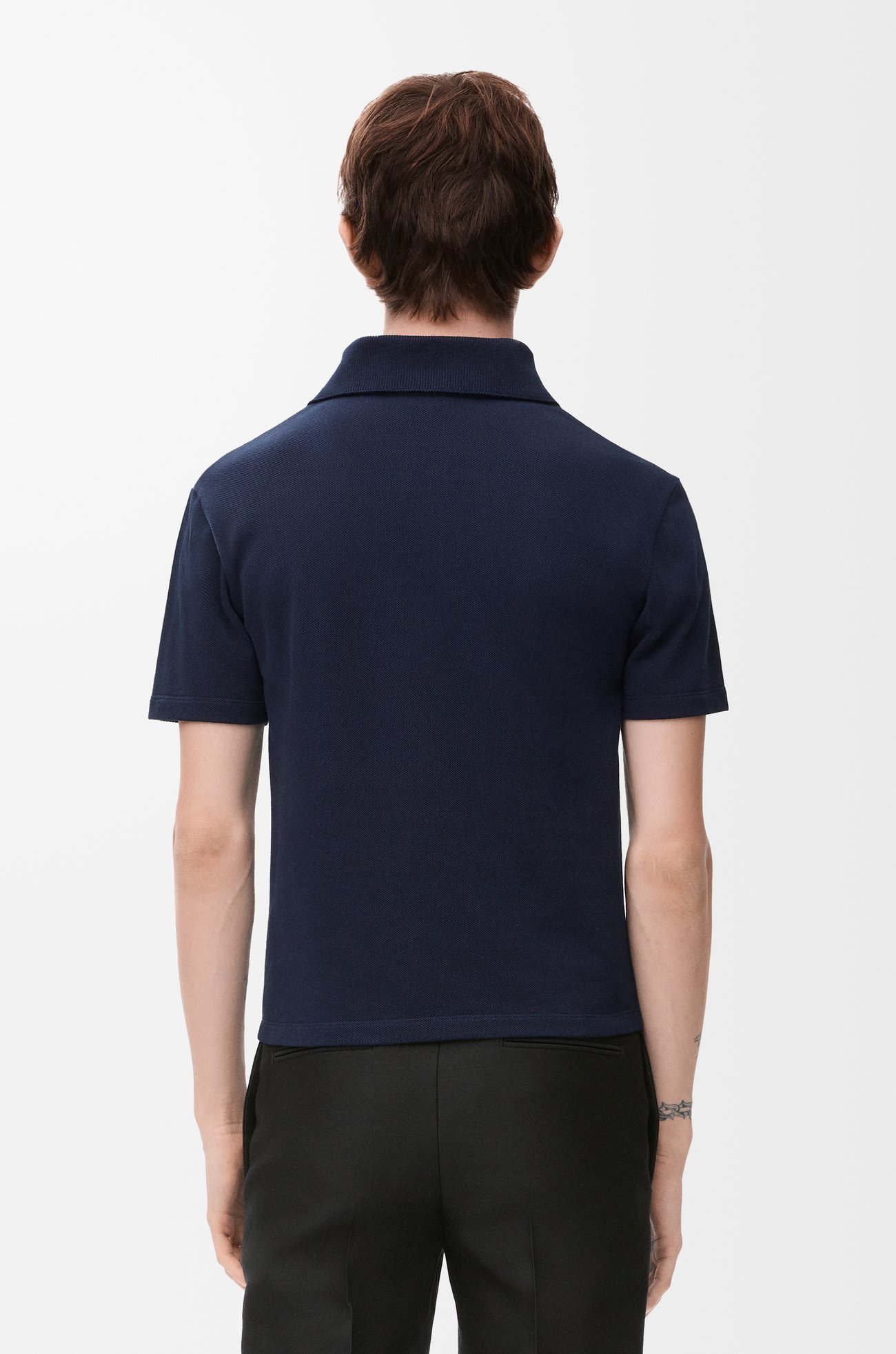 LOEWE Polo in cotton Dark Navy Blue