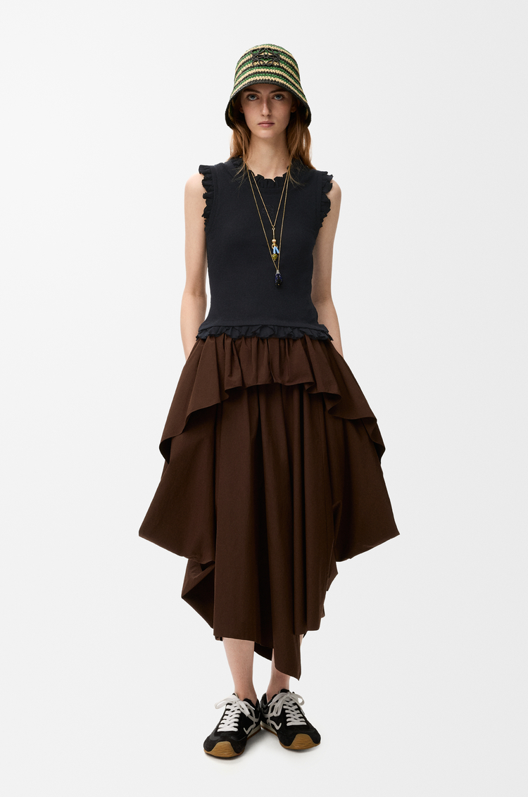 LOEWE Tank top in stretch cotton Black