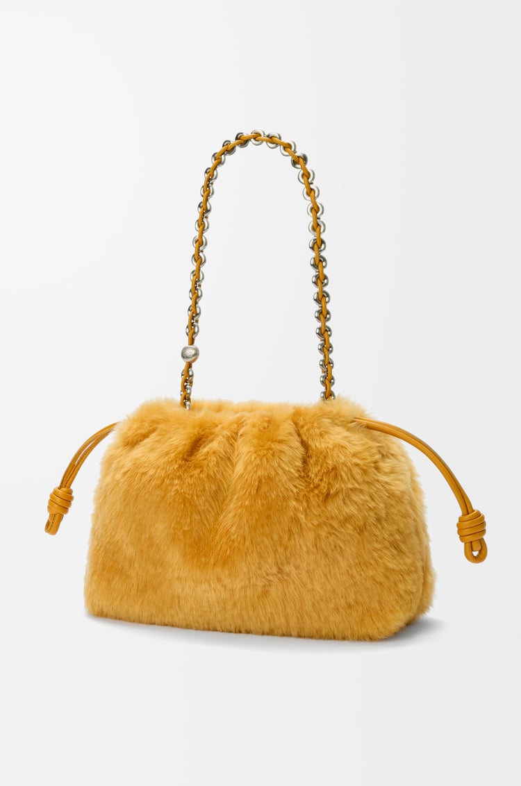 LOEWE Bolso Flamenco purse mediano en lana de oveja Amarillo