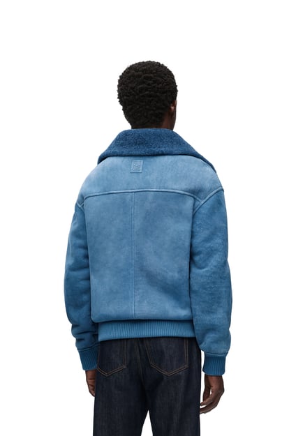 LOEWE Bomber jacket in shearling Indigo Blue plp_rd