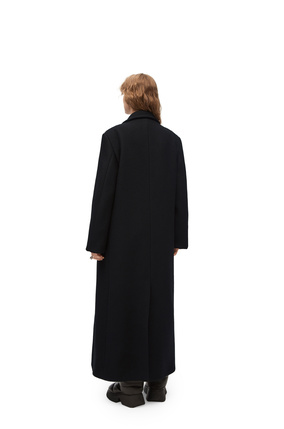 LOEWE Single breasted coat in wool and cashmere Black