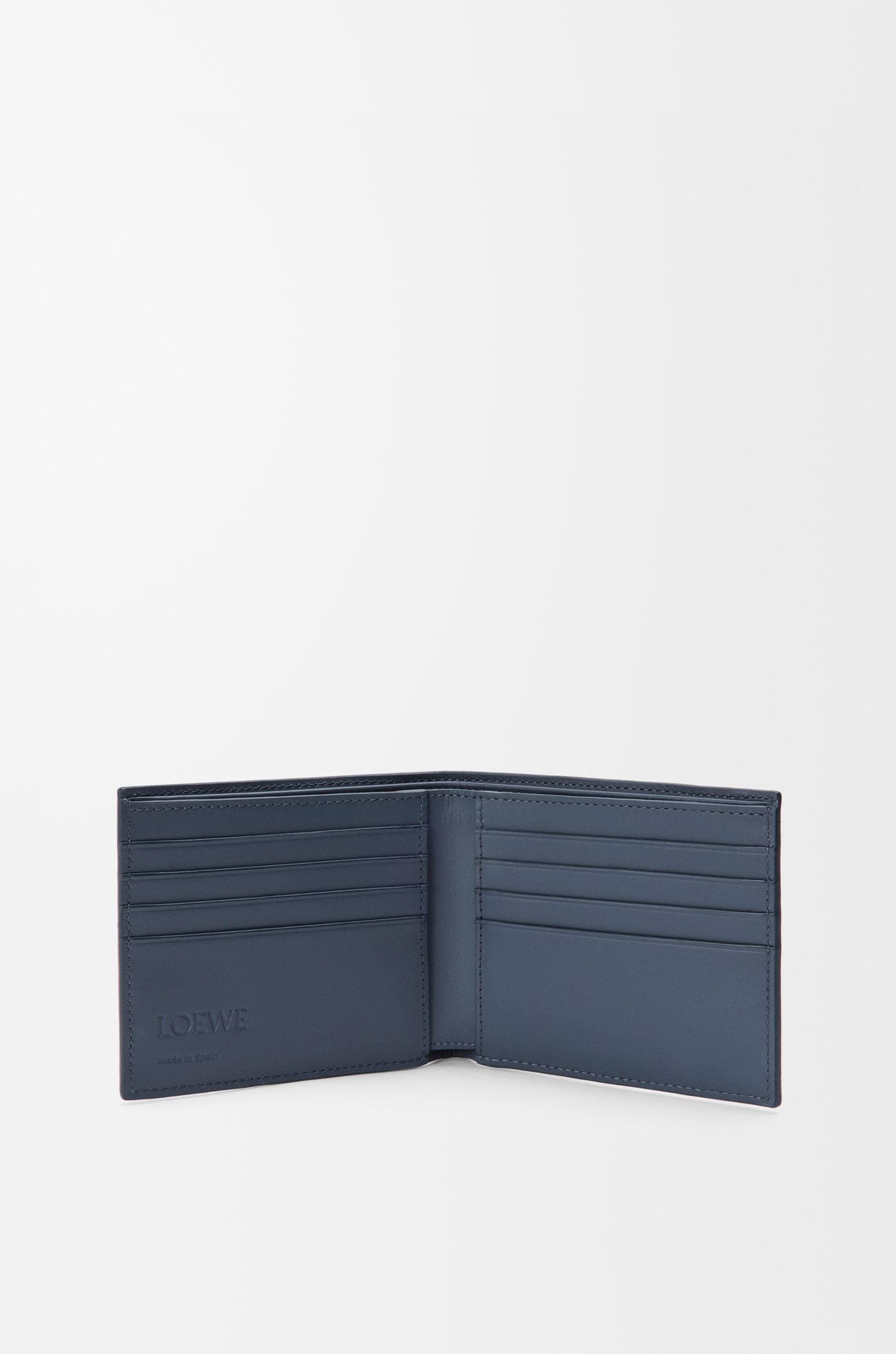 LOEWE 经典牛皮革 Puzzle 双折钱包 靛蓝色
