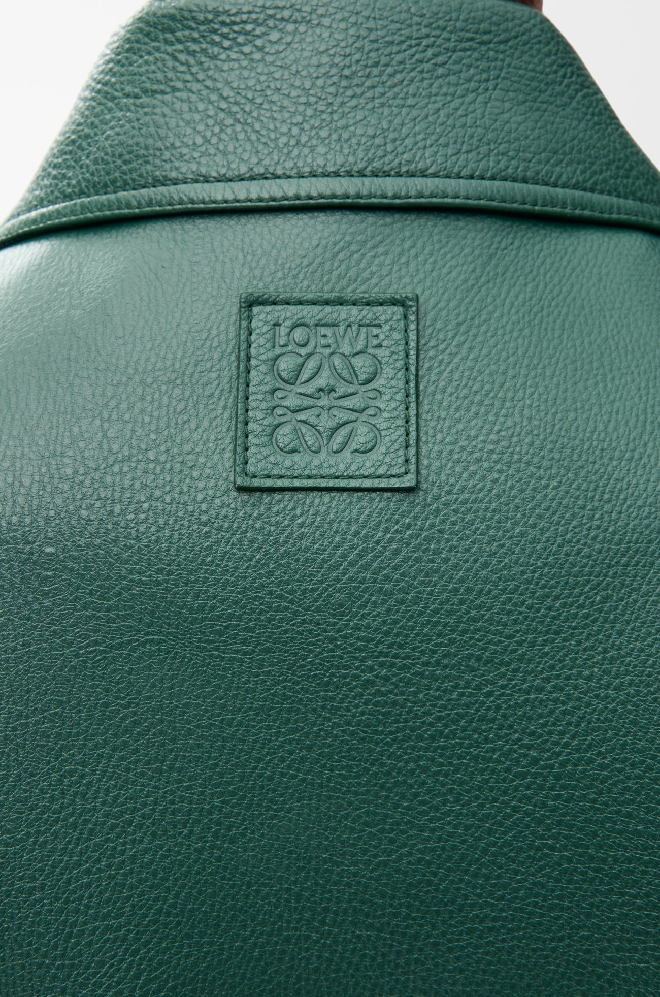 LOEWE Aviator jacket in deerskin Evergreen