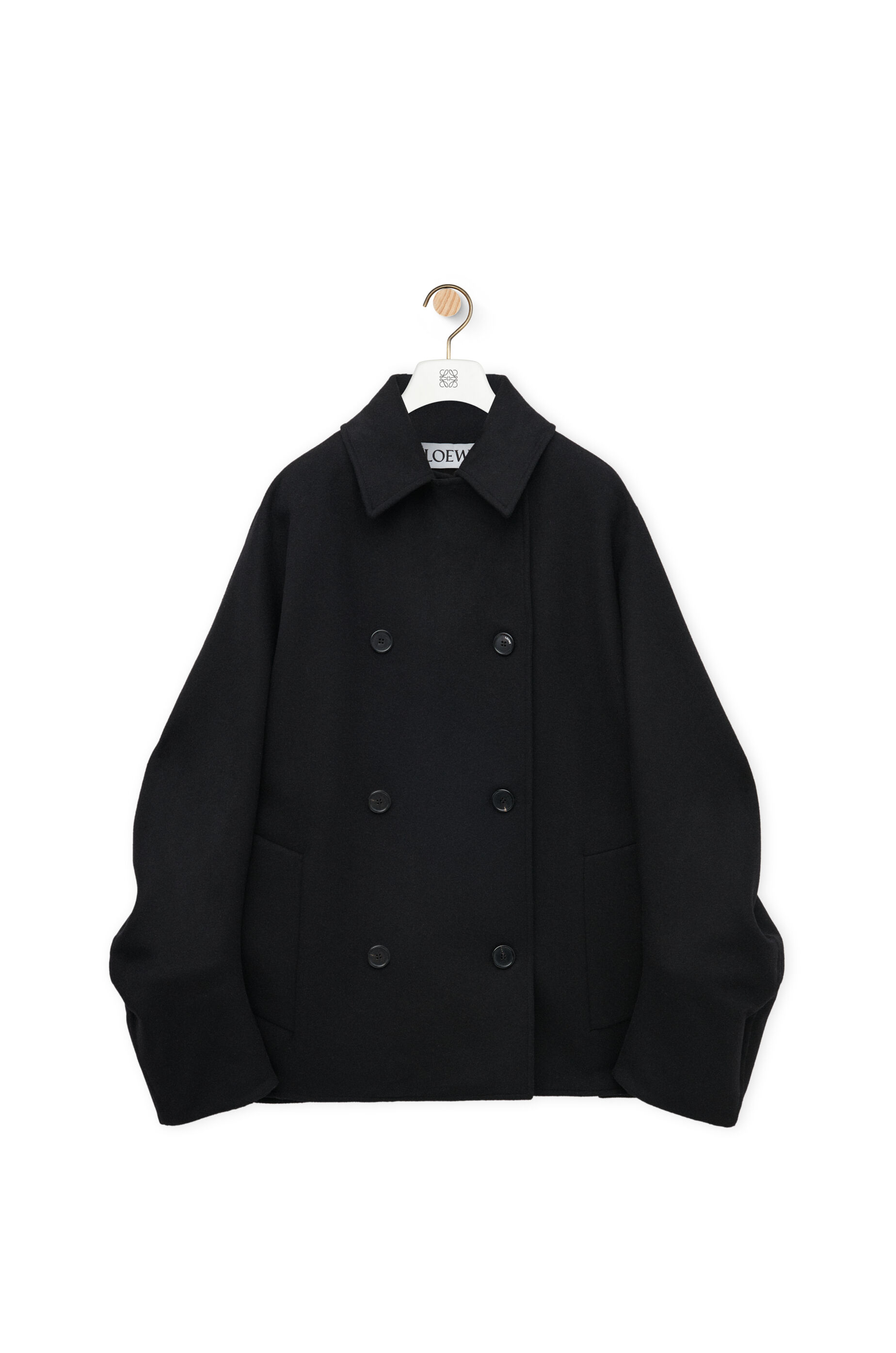 LOEWE 22FWピーコート ピーコート（ウール&カシミヤ） ブラック - LOEWE