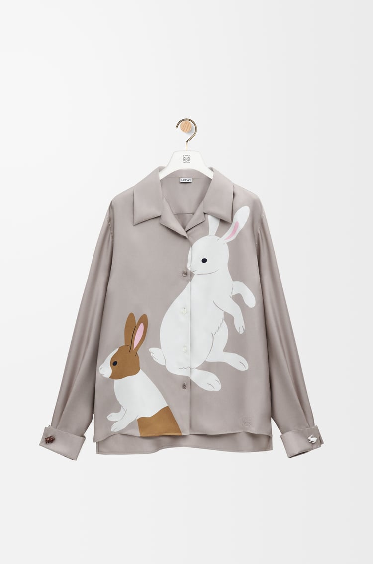 LOEWE シャツ（シルク） ダークベージュ