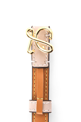 LOEWE L buckle belt in smooth calfskin Light Oat/Gold plp_rd