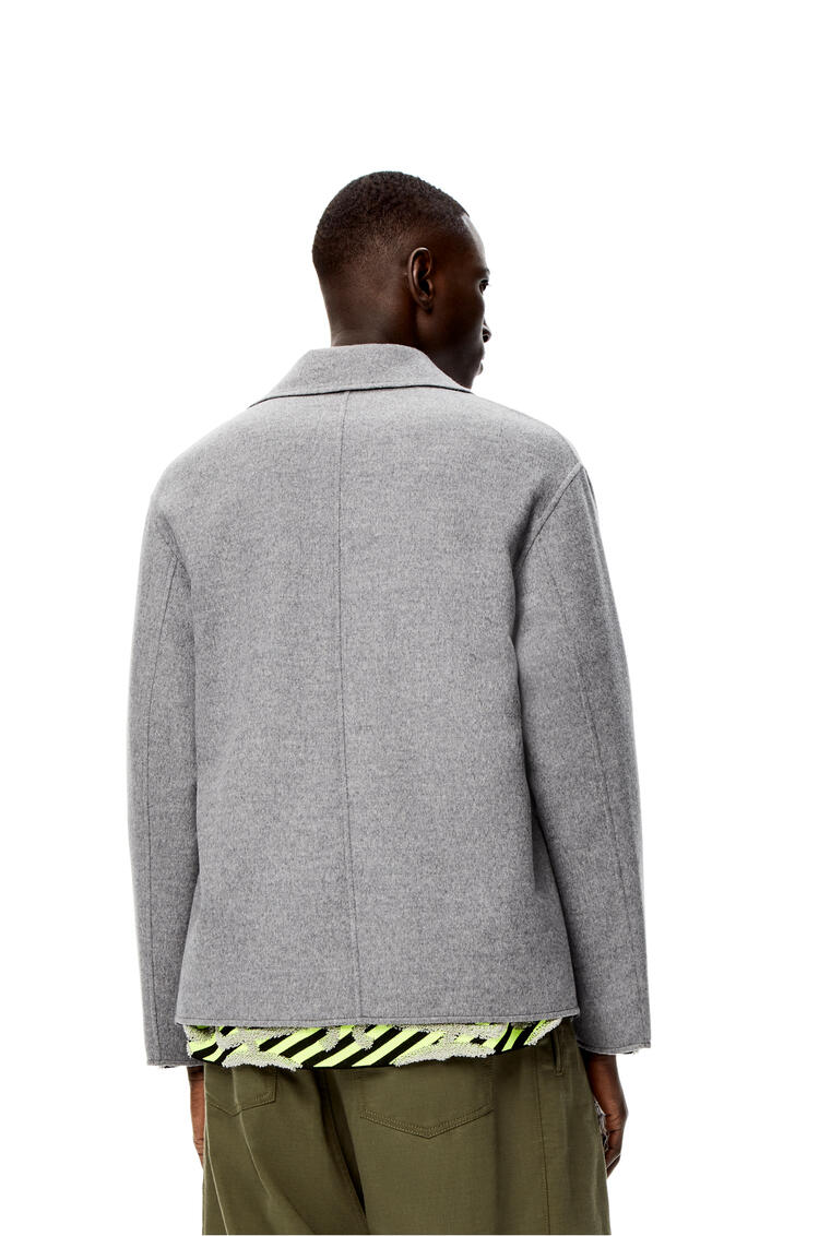 LOEWE Workwear jacket in wool and cashmere Navy/Grey pdp_rd