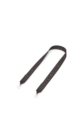 LOEWE Anagram strap in jacquard and calfskin Anthracite/Black