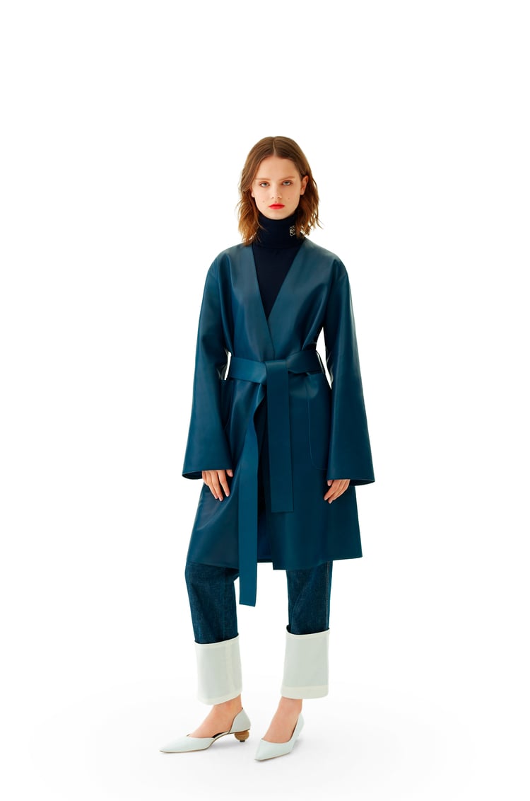 LOEWE Short coat in nappa Varsity Blue