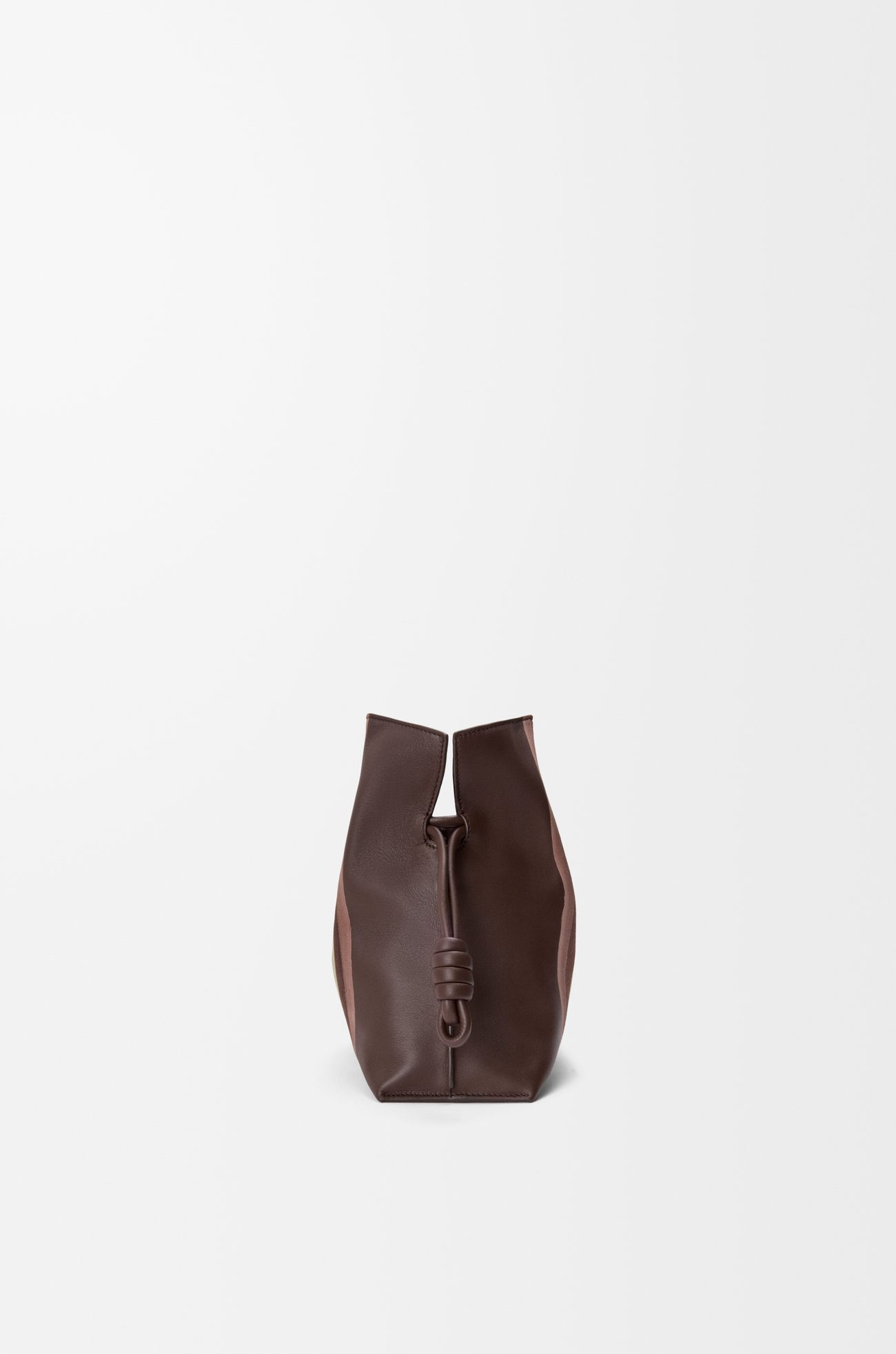 LOEWE Medium Flamenco clutch in nappa calfskin Chocolate/Light Moss