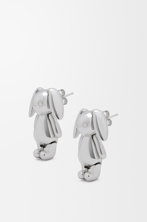 LOEWE Pendientes Bunny Plata