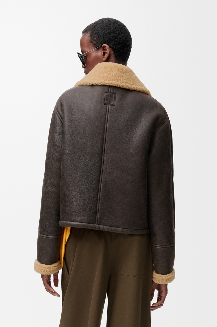 LOEWE 剪羊毛夹克 棕色/米色