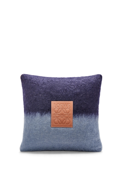 LOEWE Cojín de rayas en mohair y lana Azul Marino/Multicolor