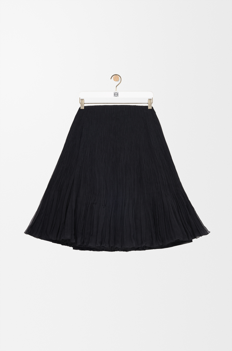 LOEWE Falda en mezcla de seda Negro