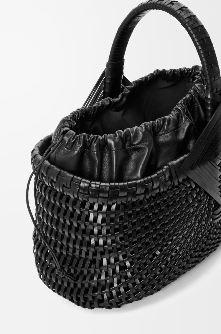 LOEWE 小牛皮 Diamond Square 編織包 黑色