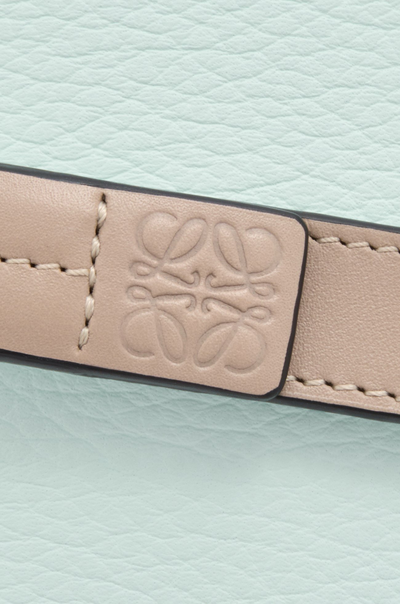 LOEWE Compact zip wallet in soft grained calfskin Frozen/Clay