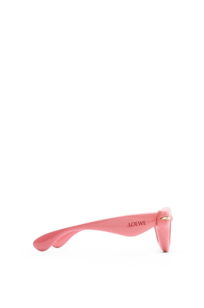 LOEWE Inflated round sunglasses in nylon Coral Pink plp_rd