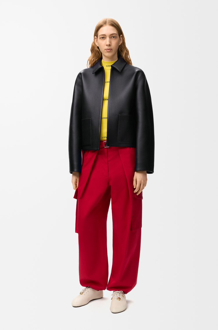 LOEWE Chaqueta en piel napa de cordero Negro