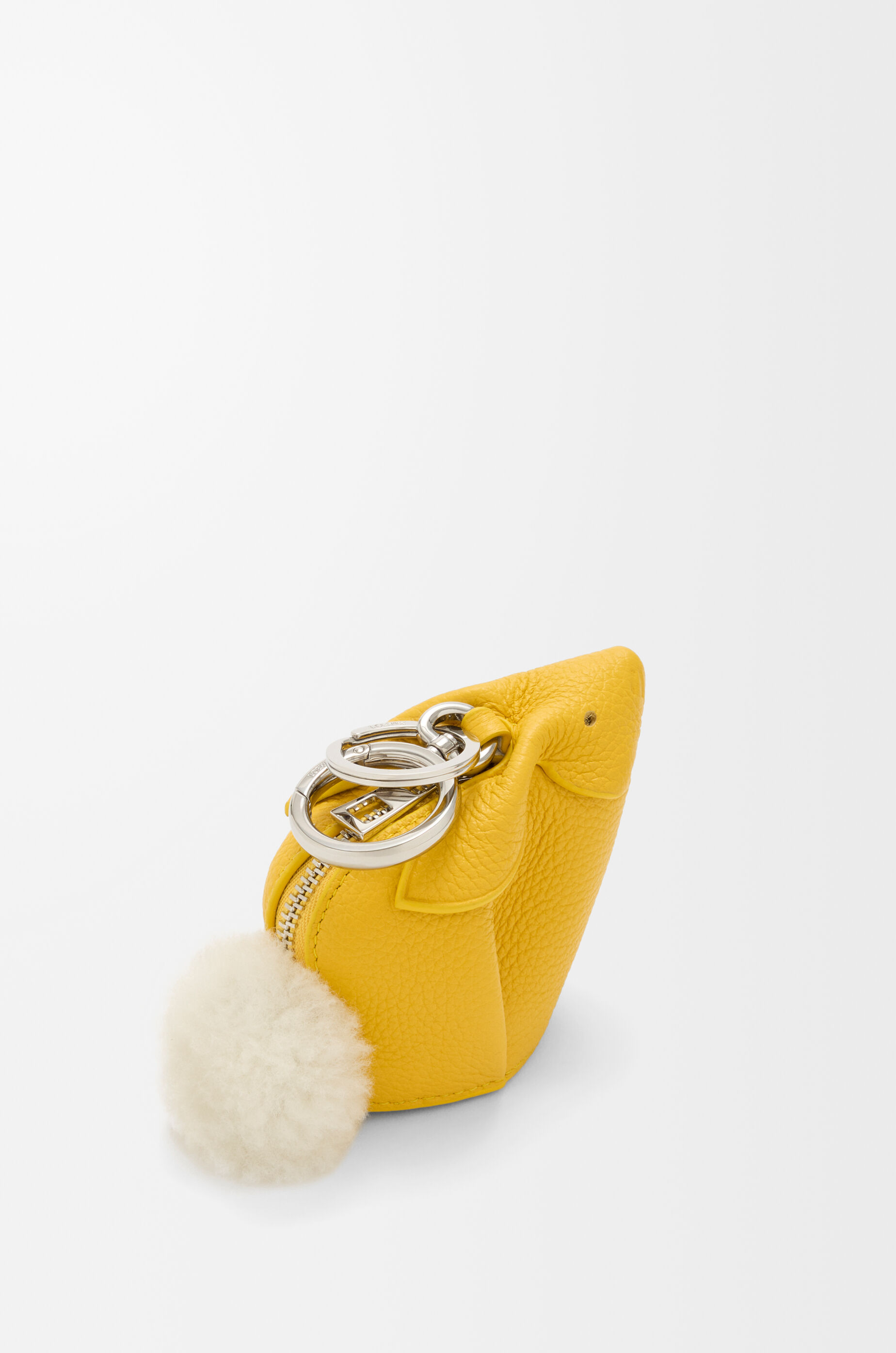 LOEWE BUNNY CHARM バニー チャーム Bunny coin purse charm in shearling Grey - LOEWE