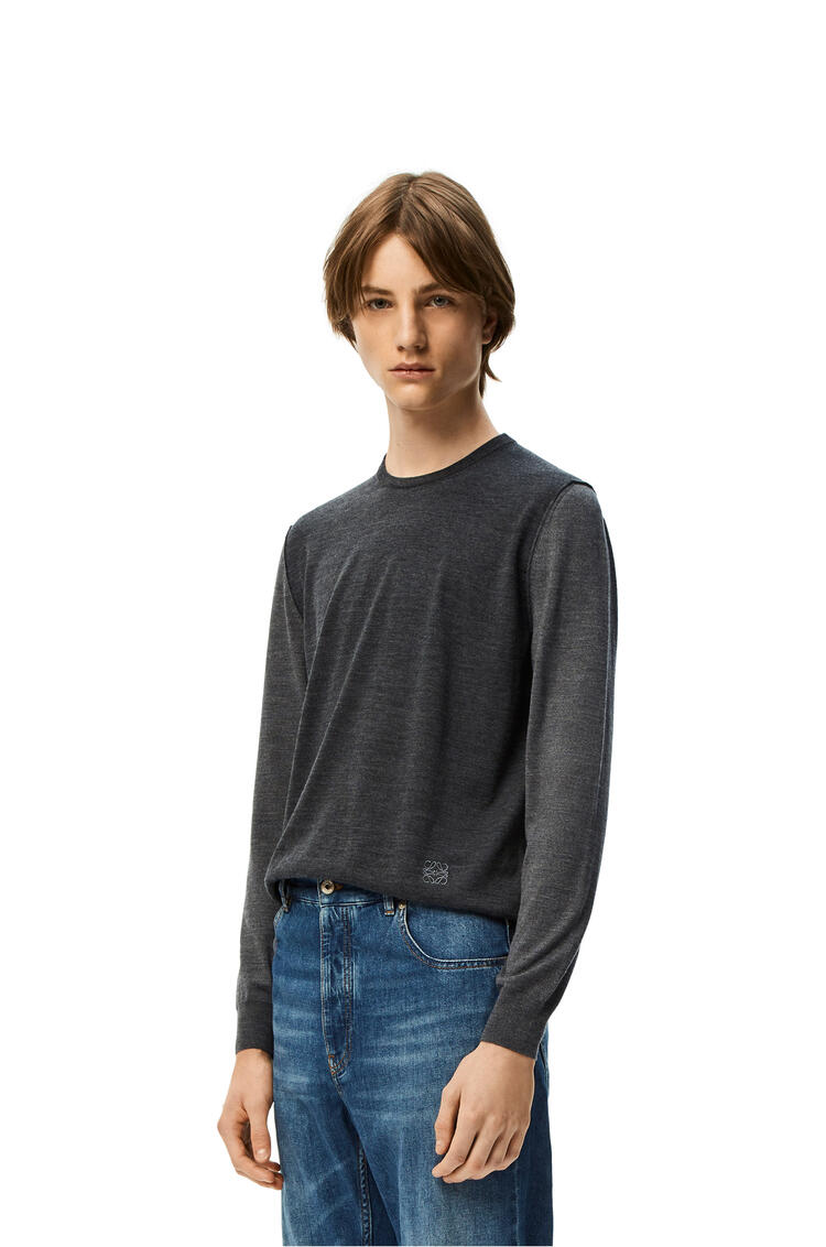 LOEWE Contrasted sleeve sweater in wool Grey pdp_rd