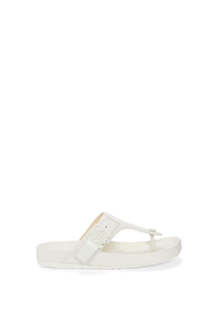 LOEWE Ease toe post sandal in goatskin White