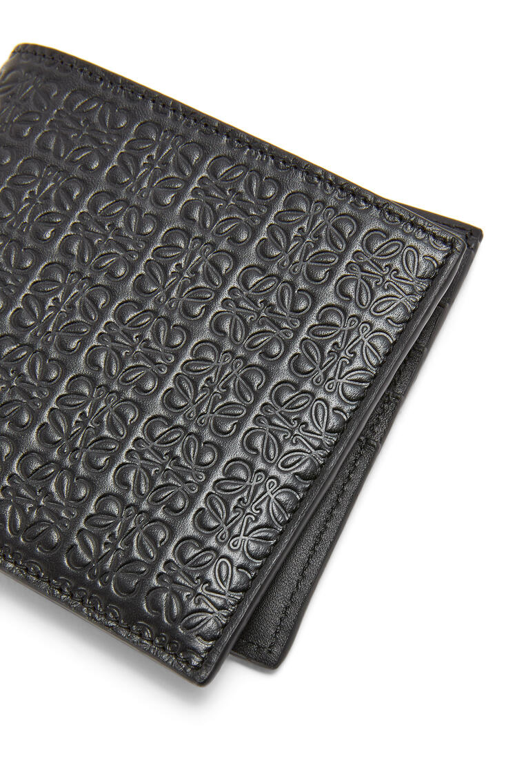 LOEWE Repeat bifold wallet in embossed silk calfskin Black