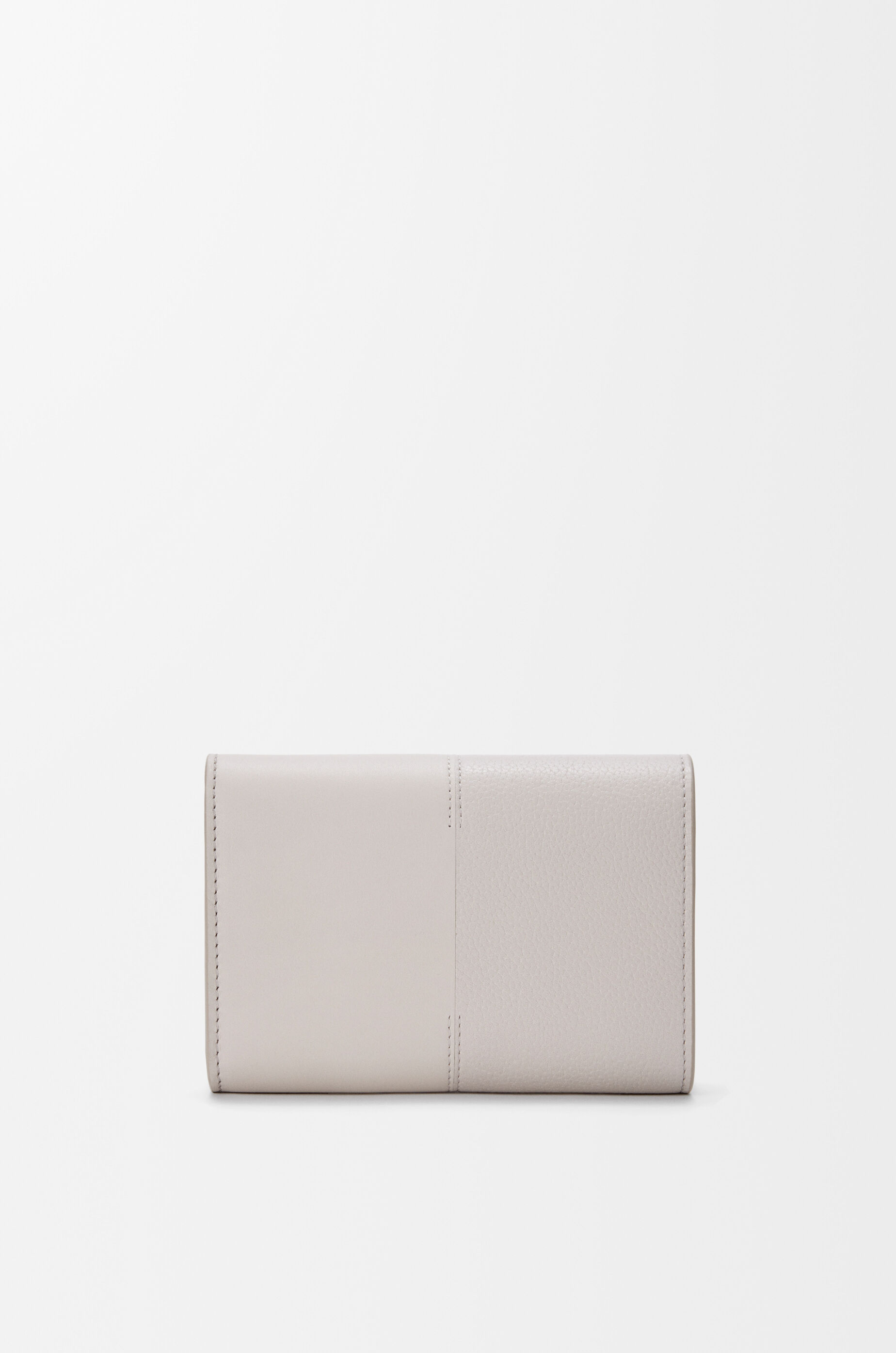 Small vertical wallet in smooth and grained calfskin Grey - LOEWE