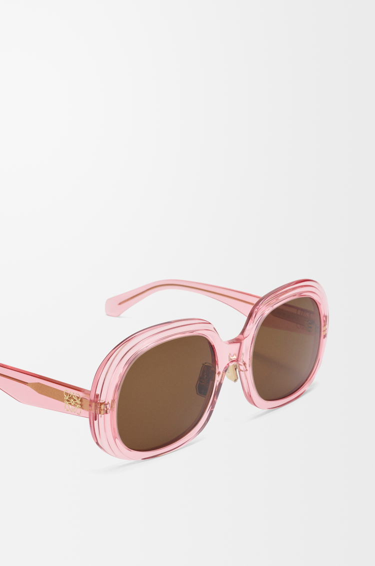 LOEWE Gafas de sol Mini Anagram Steps Square Transparent Pink