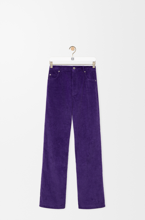 LOEWE Pantalón en pana de algodón Morado