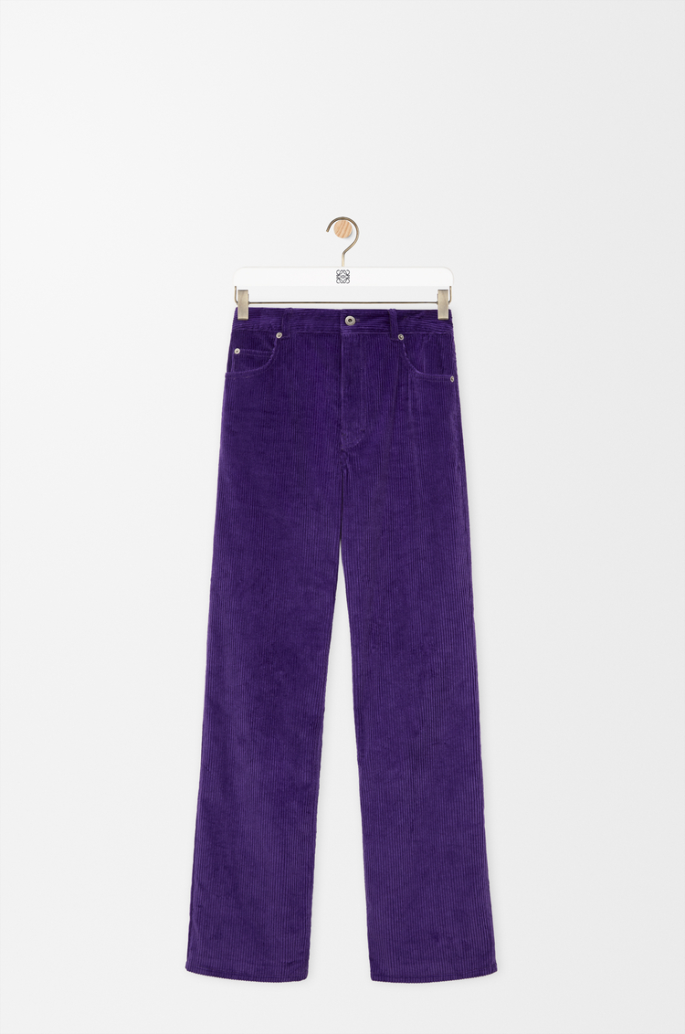 LOEWE Pantalón en pana de algodón Morado