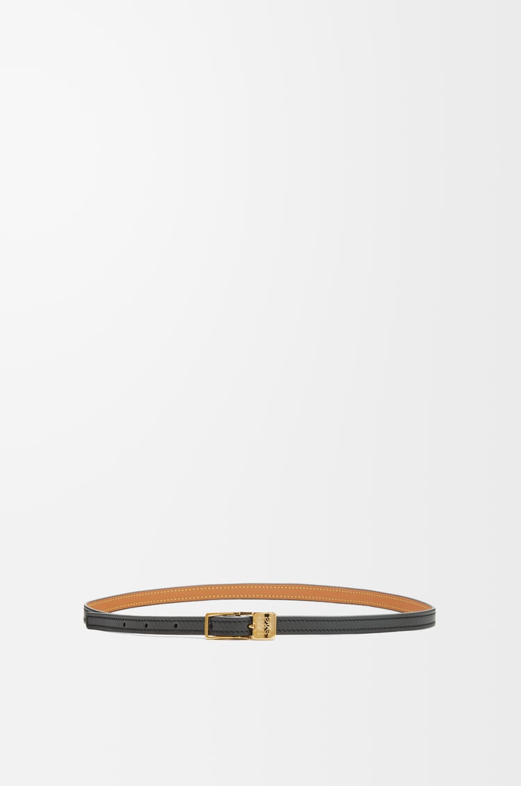 LOEWE Cinturón Amazona Padlock en piel de ternera Negro/Dorado