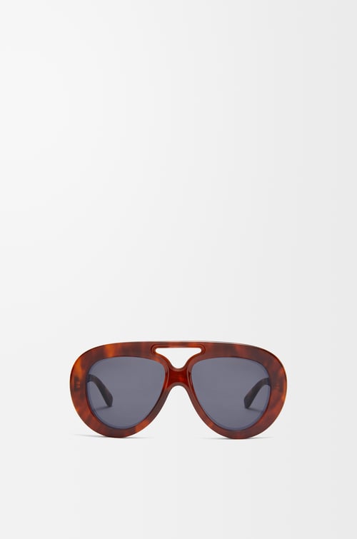 LOEWE Gafas de sol Round Spoiler Aviator Marrón Habano