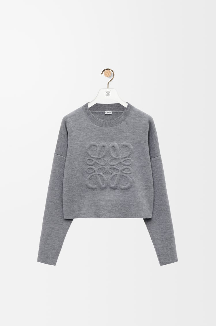 LOEWE Anagram sweater in wool Light Grey