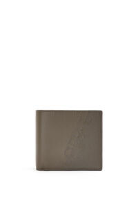 LOEWE Signature bifold wallet in calfskin Khaki Green/Orange