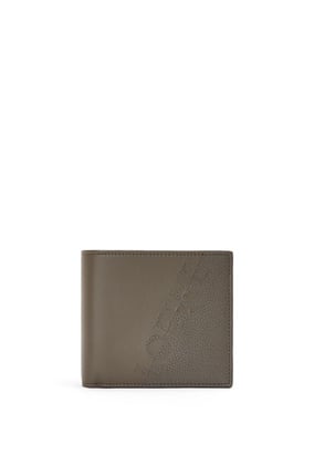 LOEWE Signature bifold wallet in calfskin Khaki Green/Orange plp_rd
