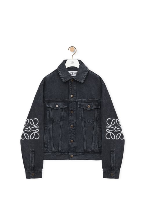 Anagram jacket in denim Black - LOEWE