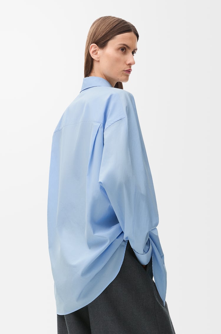 LOEWE ドレープ シャツ（コットン） ベビーブルー